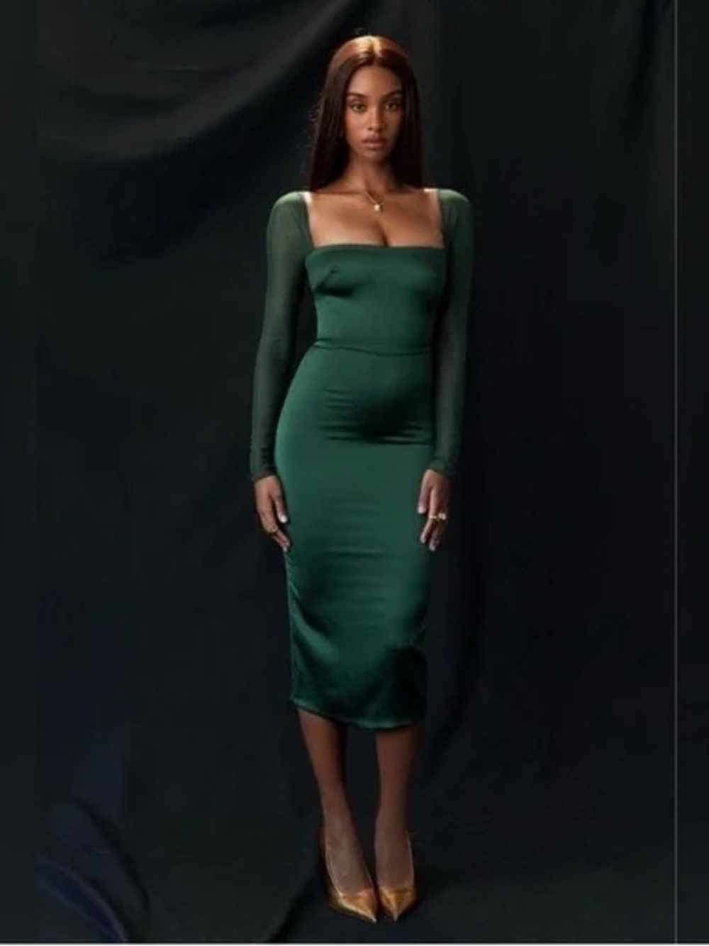 House Of CB Ellica Emerald Green Midi Dress